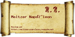 Meltzer Napóleon névjegykártya